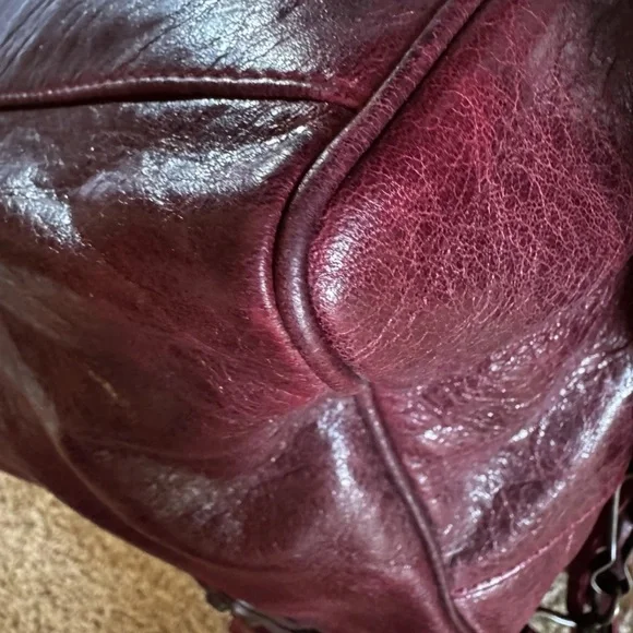 Balenciaga Burgundy Box Bag - Picture 3 of 15